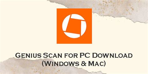 genius scan pc windows 10